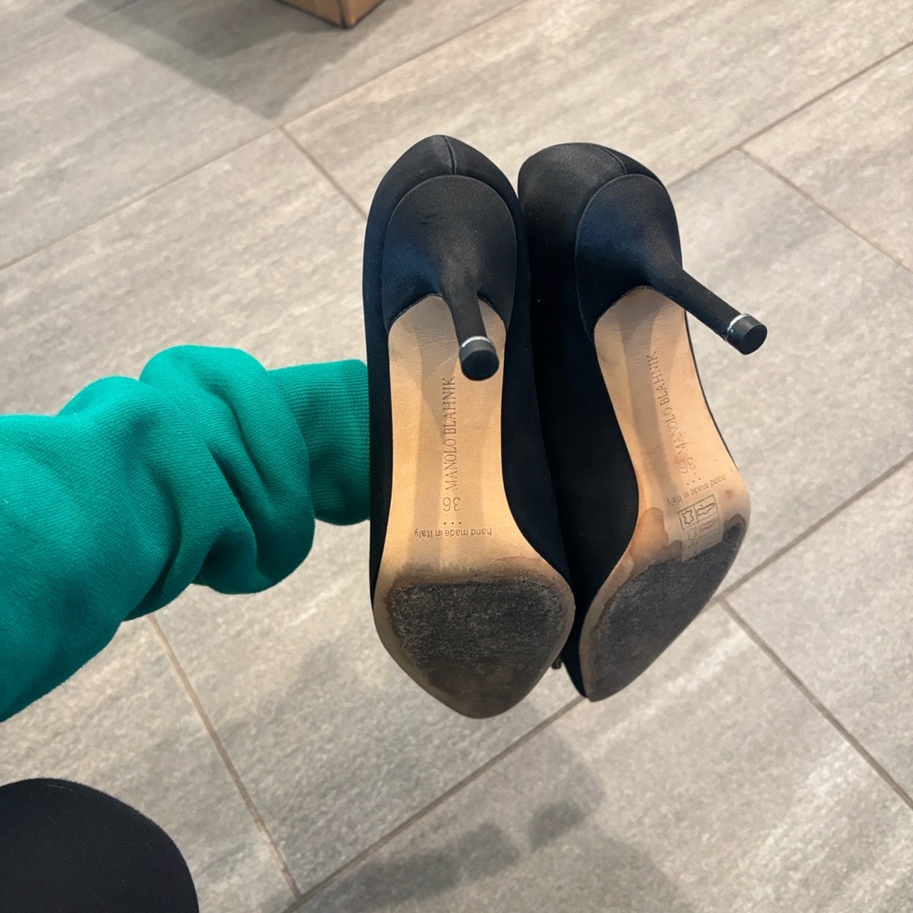 Manolo Blahnik Black Heels - Picture 7 of 12